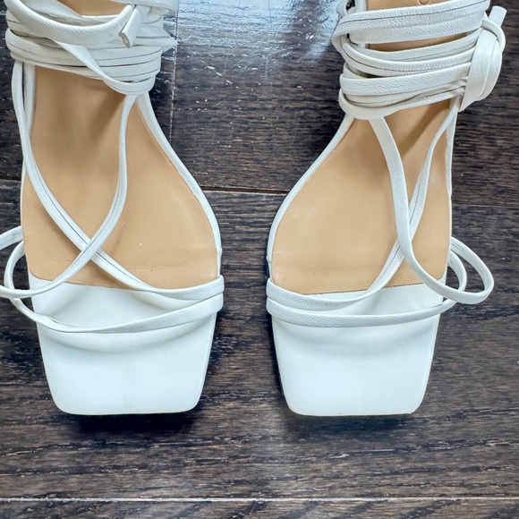 Tony Bianco White Lace Up Tie Heels - Picture 6 of 10